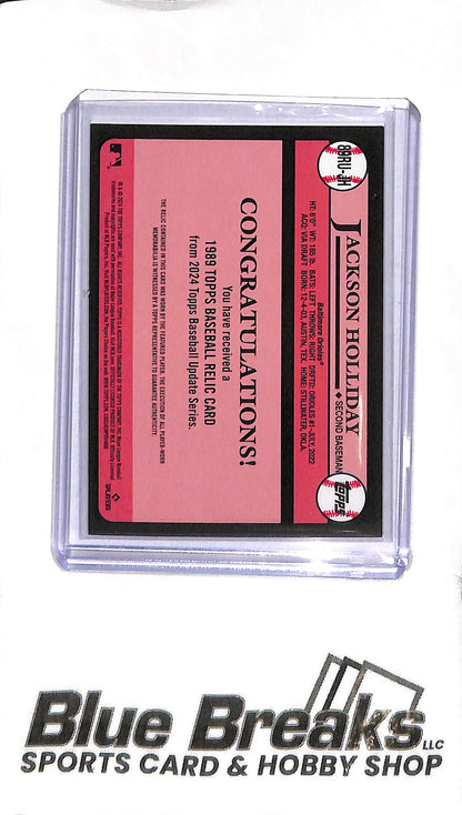 2024 Topps 35th Anniversary - Jackson Holliday Relic - 89RU-JH - RC - Baseball - Orioles