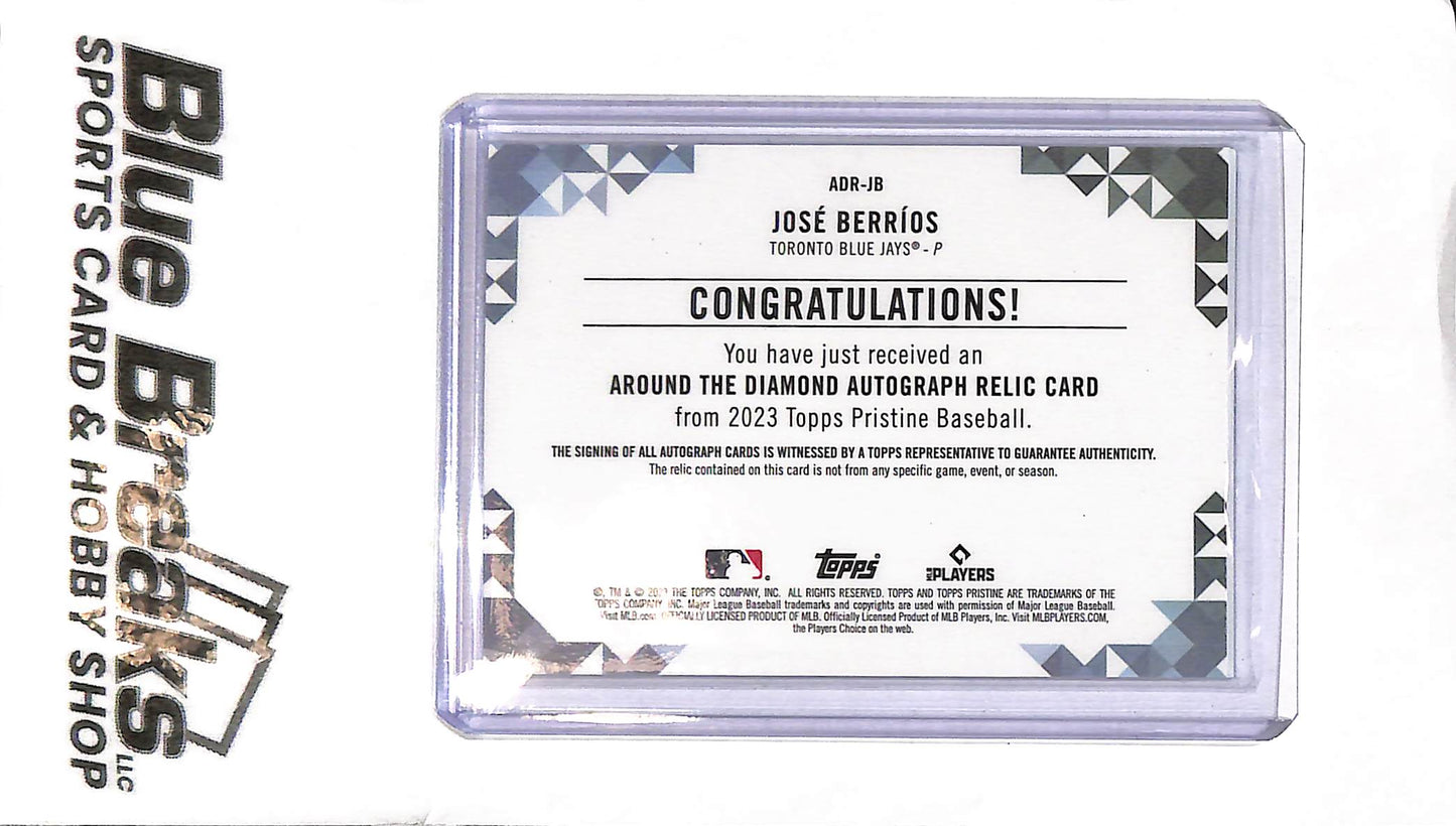 2023 Topps Pristine - Jose Berrios Auto Relic - ADR-JB - Baseball - Blue Jays
