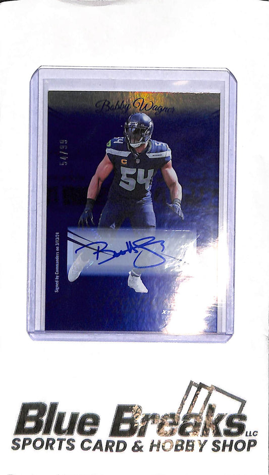 2024 Panini Prestige - Bobby Wagner Auto - 298 - Blue Foil 54/99 - Football - Commanders