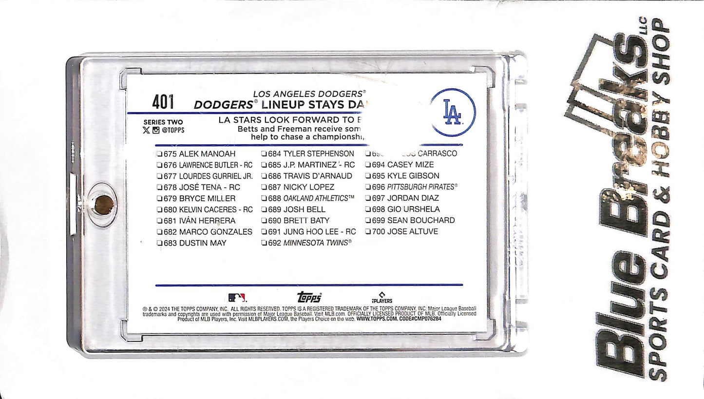 2024 Topps Series 2 - Dodgers Lineup Stays Dangerous - Full Bleed SP - 401 - Baseball - Dodgers