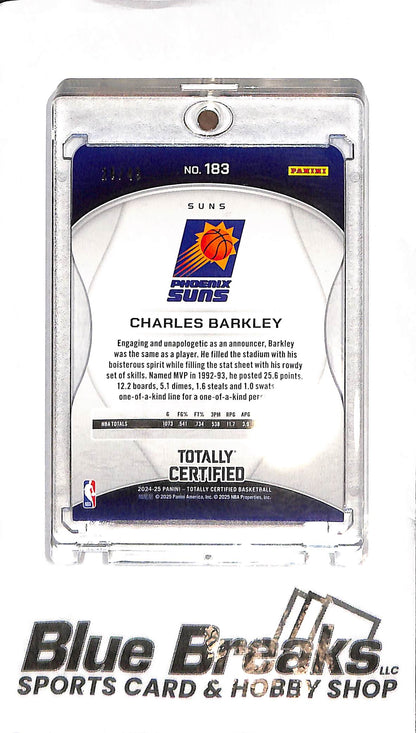 2024 Panini Totally Certified - Charles Barkley - 183 - Purple Die-Cut Platinum Mirror 26/49 - Basketball - Suns