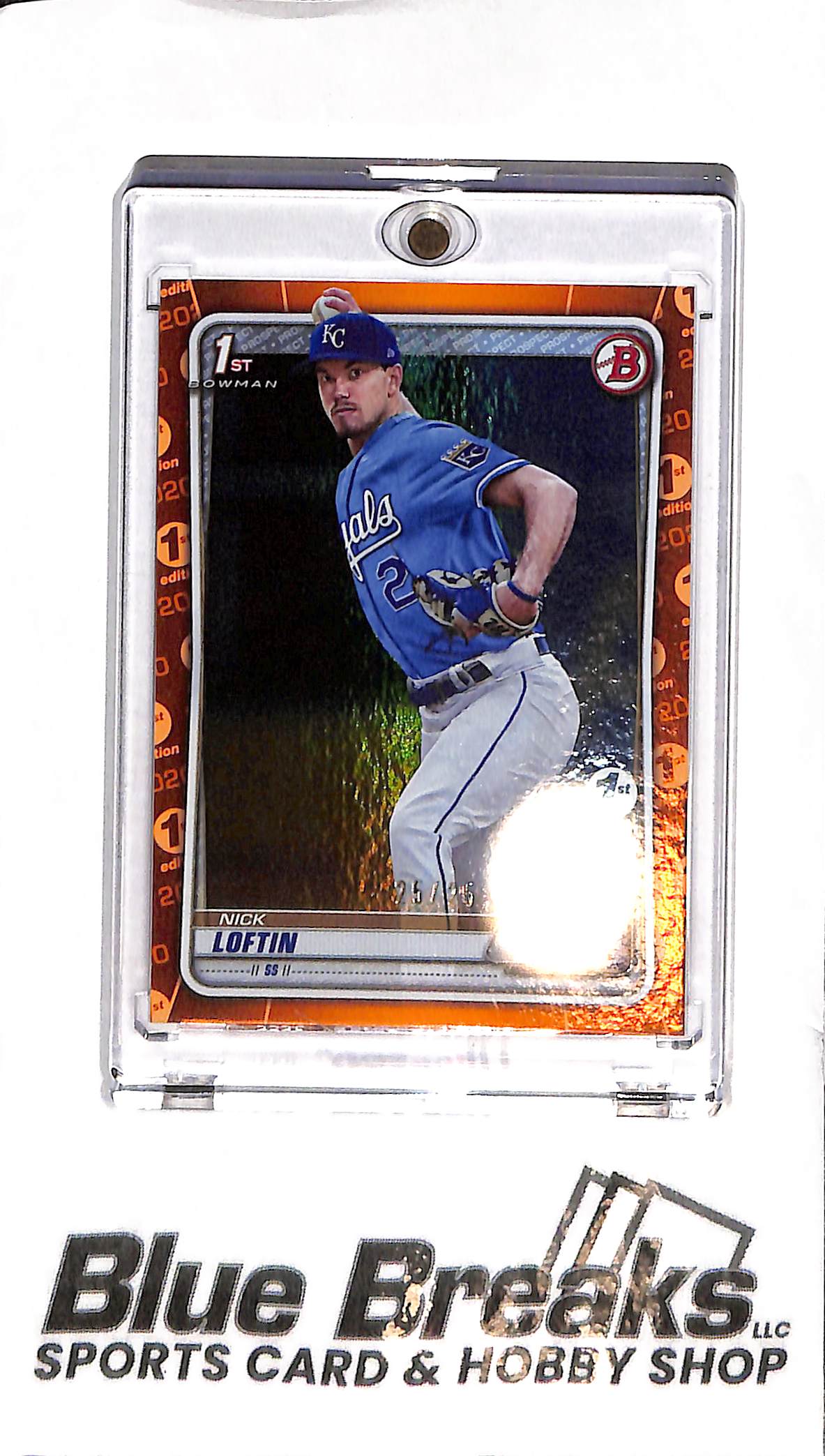2020 Bowman - Nick Loftin 1st Edition - BD-14 - Orange 25/25 - RC - Baseball - Royals