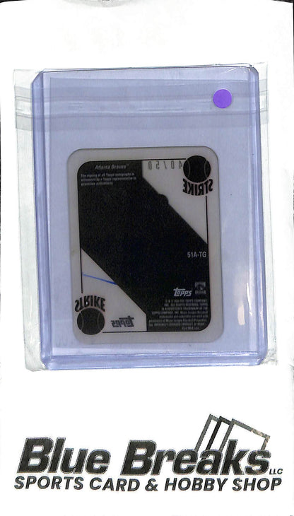 2020 Topps Clearly Authentic - Tom Glavine Auto - 51A-TG - Clear Mini 40/50 - Baseball - Braves