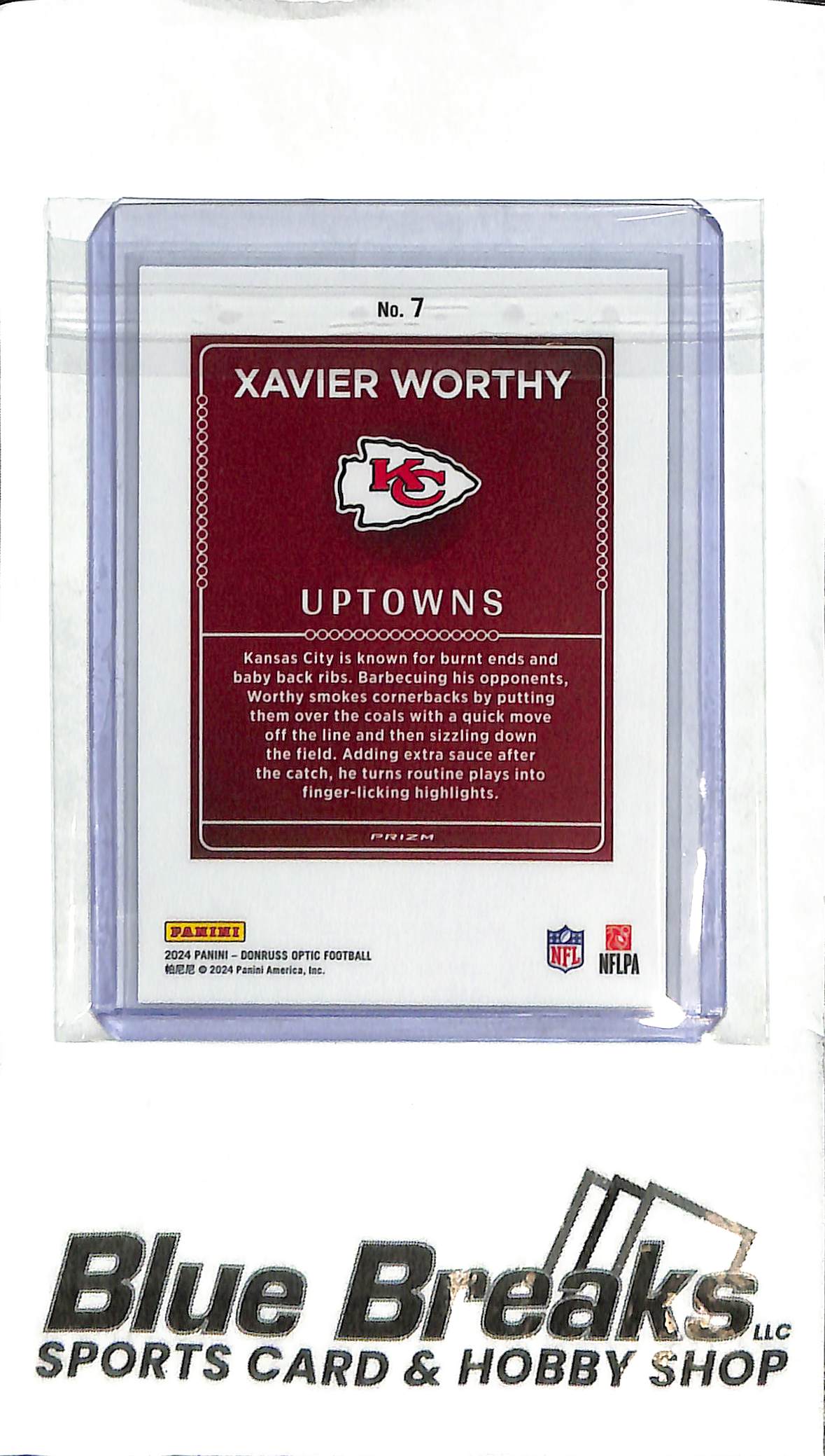 2024 Panini Donruss Optic Uptowns - Xavier Worthy - No.7 - RC - Football - Chiefs