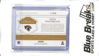2017 Panini Flawless - Dede Westbrook Auto Relic - SG-DE - 22/25 - Football - Jaguars