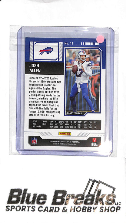 2023 Panini Contenders - Josh Allen - Holo #11 - Football - Bills