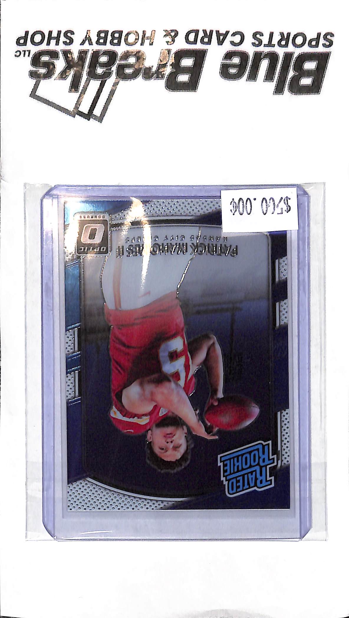 2017 Panini Donruss Optic - Patrick Mahomes II - 177 - Blue Foil RC - Football - Chiefs