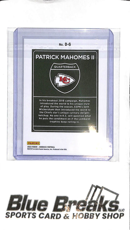 2023 Donruss Downtown - Patrick Mahomes II - Holo D-6 - Football - Chiefs