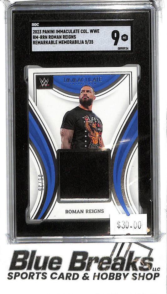 2023 Panini Immaculate - Roman Reigns Relic - SGC 9 Mt - RM-RRN - 5/35 - Fighting -WWE
