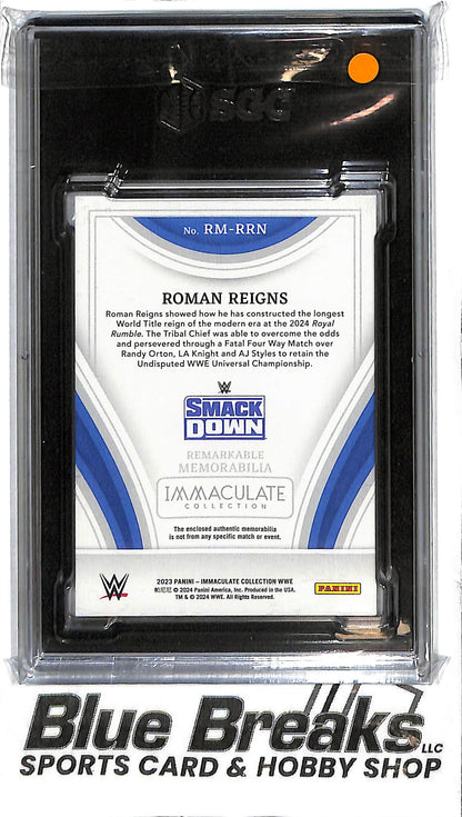 2023 Panini Immaculate - Roman Reigns Relic - SGC 9 Mt - RM-RRN - 5/35 - Fighting -WWE