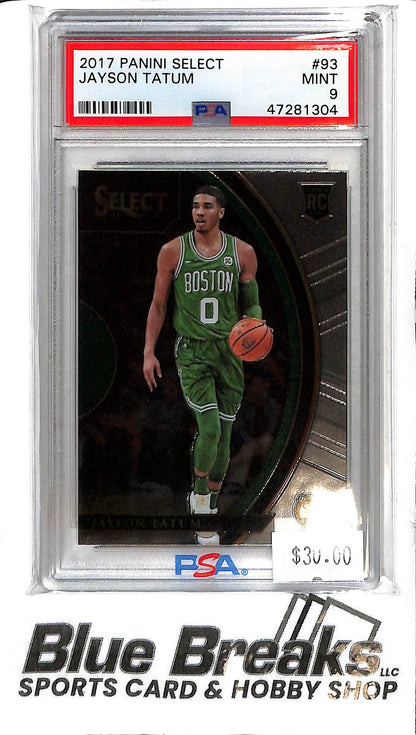 2017 Panini Select - Jayson Tatum - PSA Mint 9 - Silver Foil 93 - RC - Basketball - Celtics