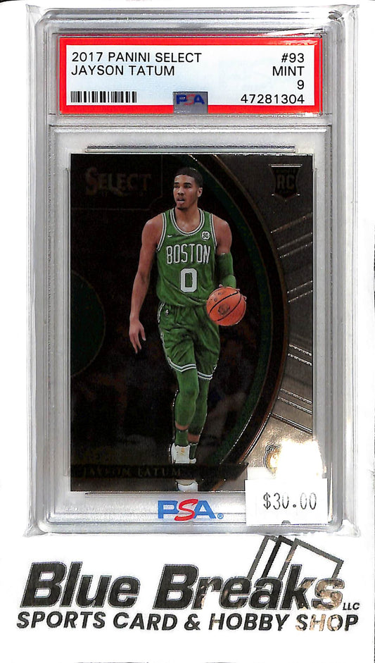2017 Panini Select - Jayson Tatum - PSA Mint 9 - Silver Foil 93 - RC - Basketball - Celtics