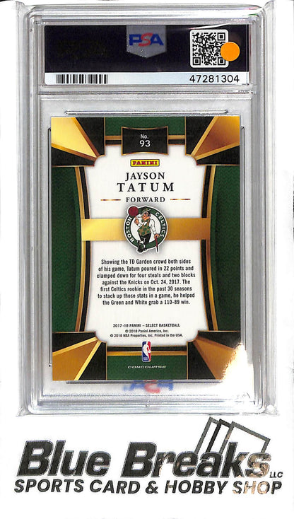 2017 Panini Select - Jayson Tatum - PSA Mint 9 - Silver Foil 93 - RC - Basketball - Celtics