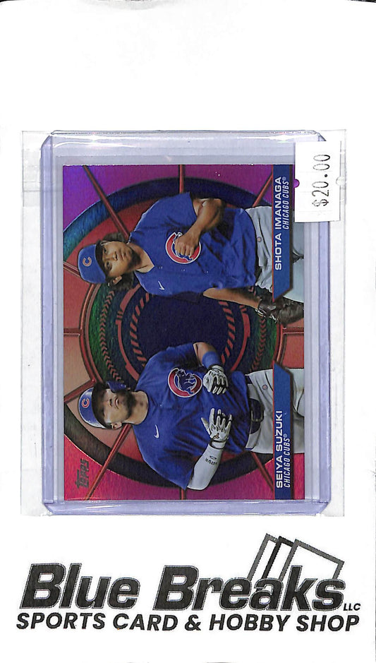 2025 Topps Series 2 Dynamic Duos - Seiya Suzuki Shota Imanaga - #DD-7 - Pink Holo - Baseball - Cubs