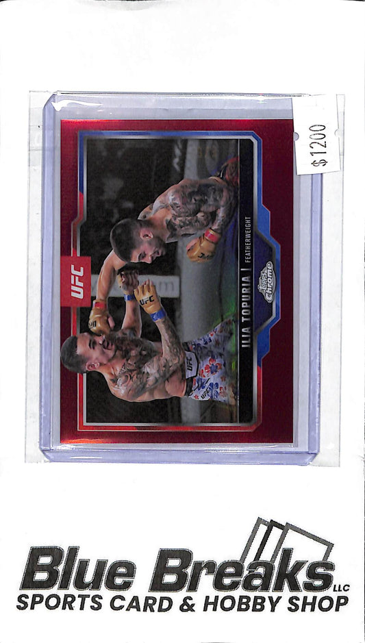 2025 Topps Chrome - Ilia Topuria - #43 - Red 5/5 - Fighting - UFC