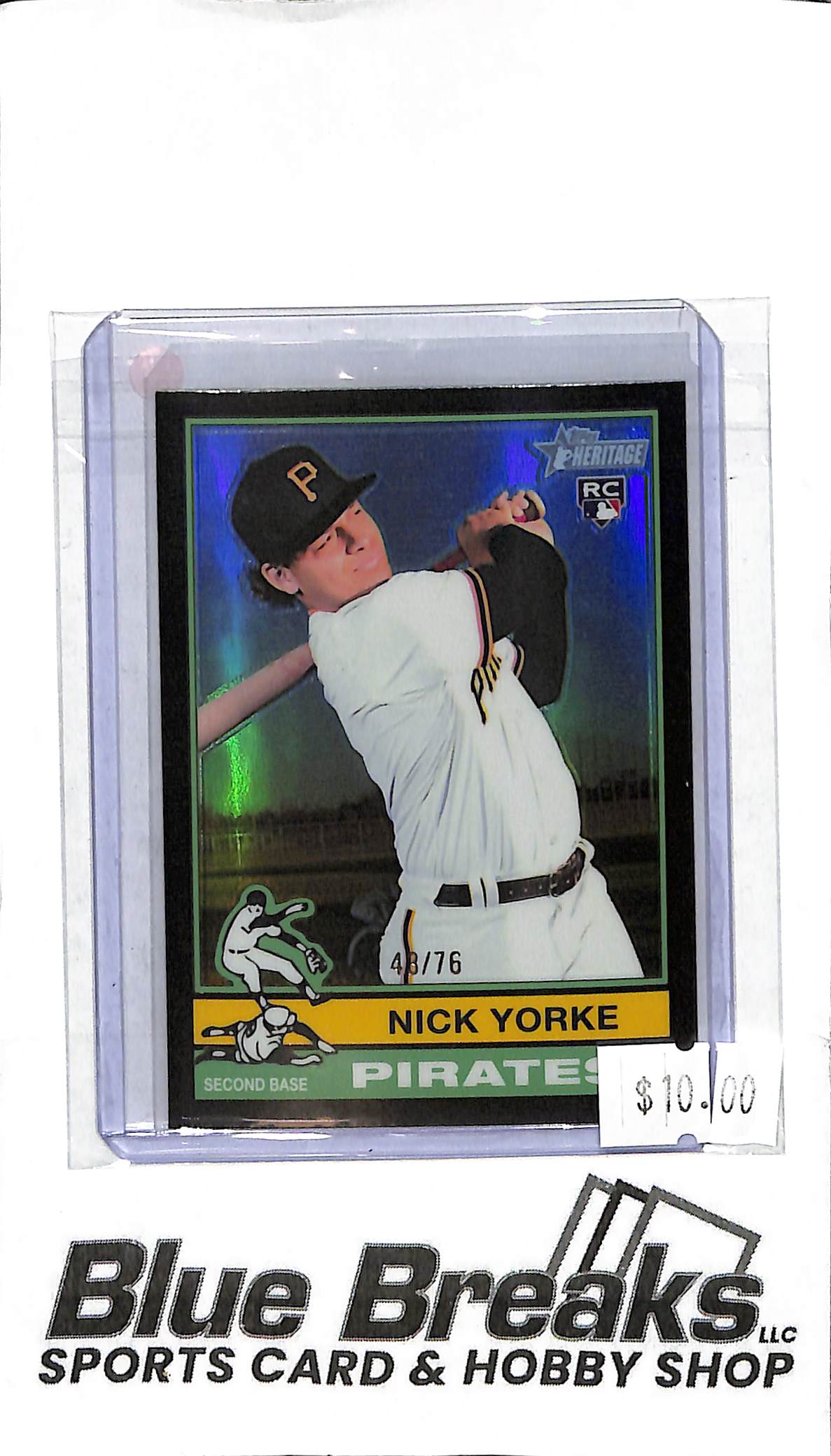 2025 Topps Heritage - Nick Yorke - #80 - Holo 43/76 - RC - Baseball - Pirates