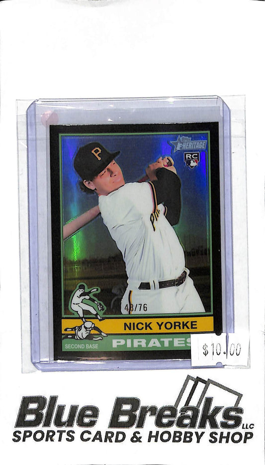 2025 Topps Heritage - Nick Yorke - #80 - Holo 43/76 - RC - Baseball - Pirates