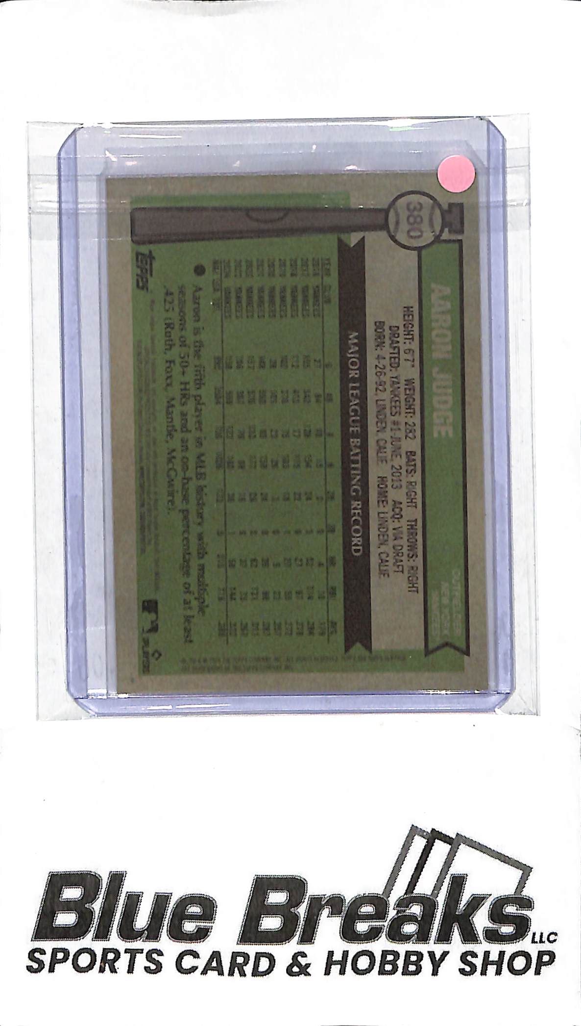 2025 Topps Heritage - Aaron Judge - Pink Confetti #380 - Baseball - Yankees