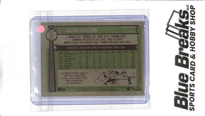 2025 Topps Heritage - Jacob Wilson - Holo #15 - RC - Baseball - Athletics