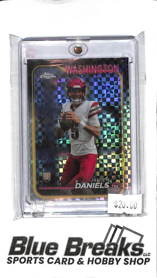 2024 Topps Chrome - Jayden Daniels - RC - Checkerboard Holo #201 - Football - Commanders
