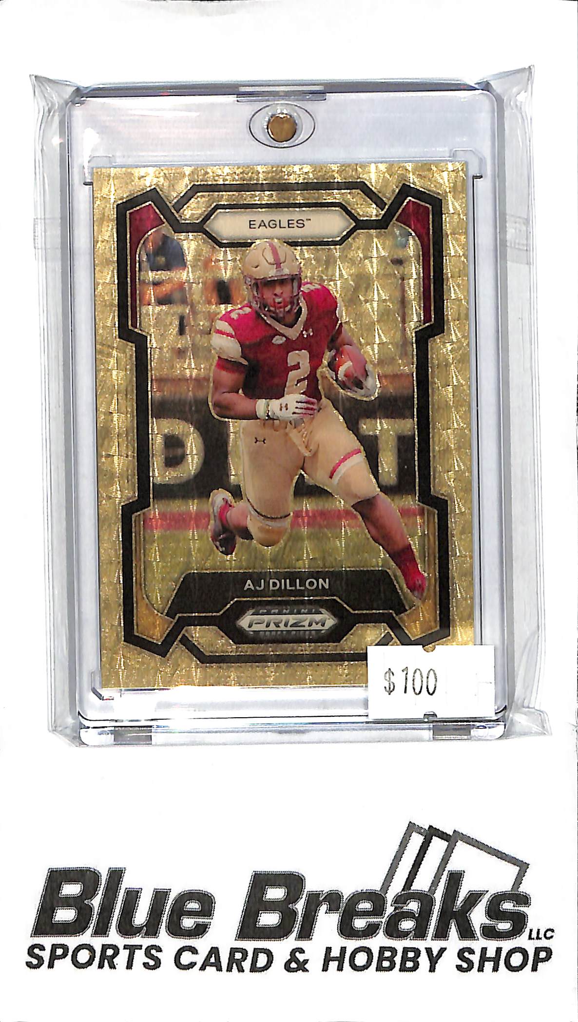 2024 Panini Prizm Draft Picks - AJ Dillon - #22 - Gold Record 1/1 - Football - Eagles