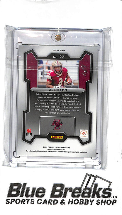 2024 Panini Prizm Draft Picks - AJ Dillon - #22 - Gold Record 1/1 - Football - Eagles