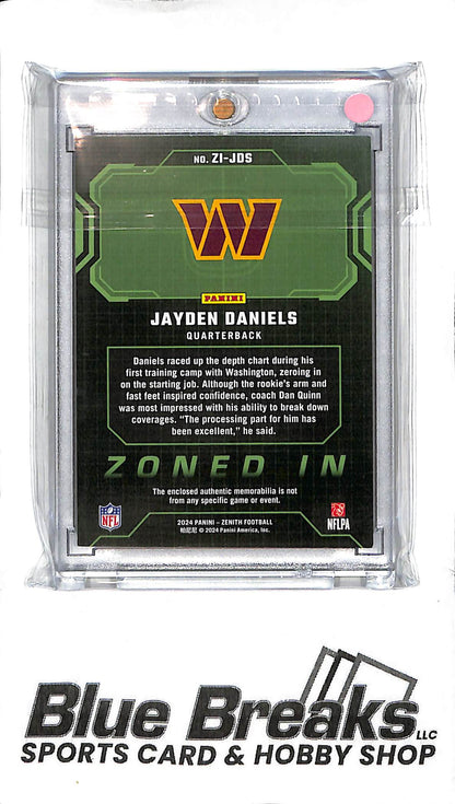 2024 Panini Zenith - Jayden Daniels Relic - Green ZI-JDS - RC - Football - Commanders