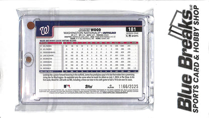 2025 Topps Series 1 - James Wood - #181 - Red 1166/2025 - Baseball - Nationals