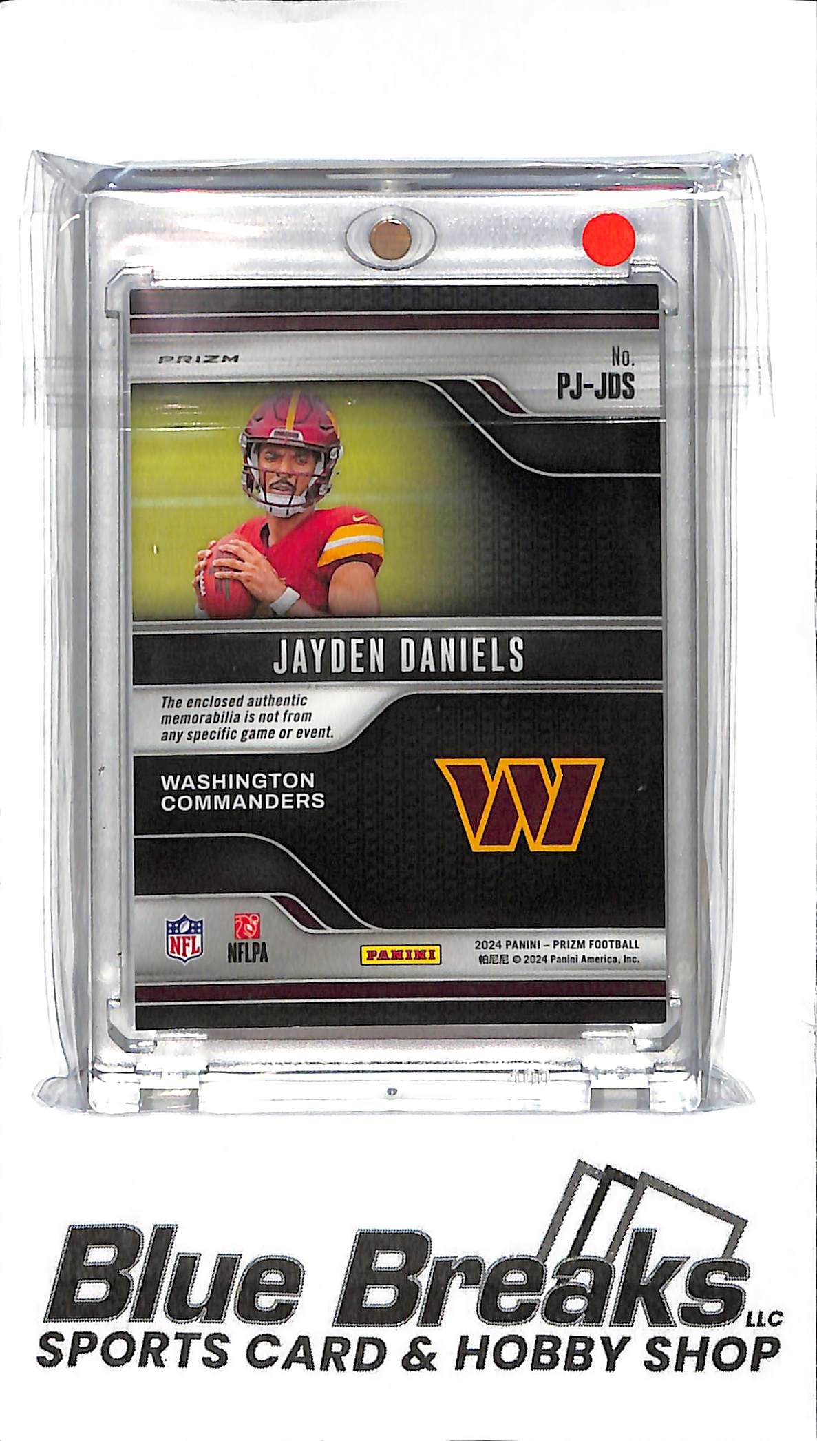 2024 Panini Prizm - Jayden Daniels Relic - Silver PJ-JDS - RC - Football - Commanders