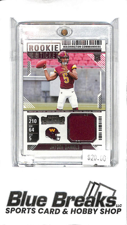 2024 Panini Contenders - Jayden Daniels Relic - Silver RTS-JDS - RC - Football - Commanders