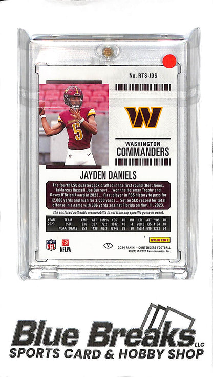 2024 Panini Contenders - Jayden Daniels Relic - Silver RTS-JDS - RC - Football - Commanders