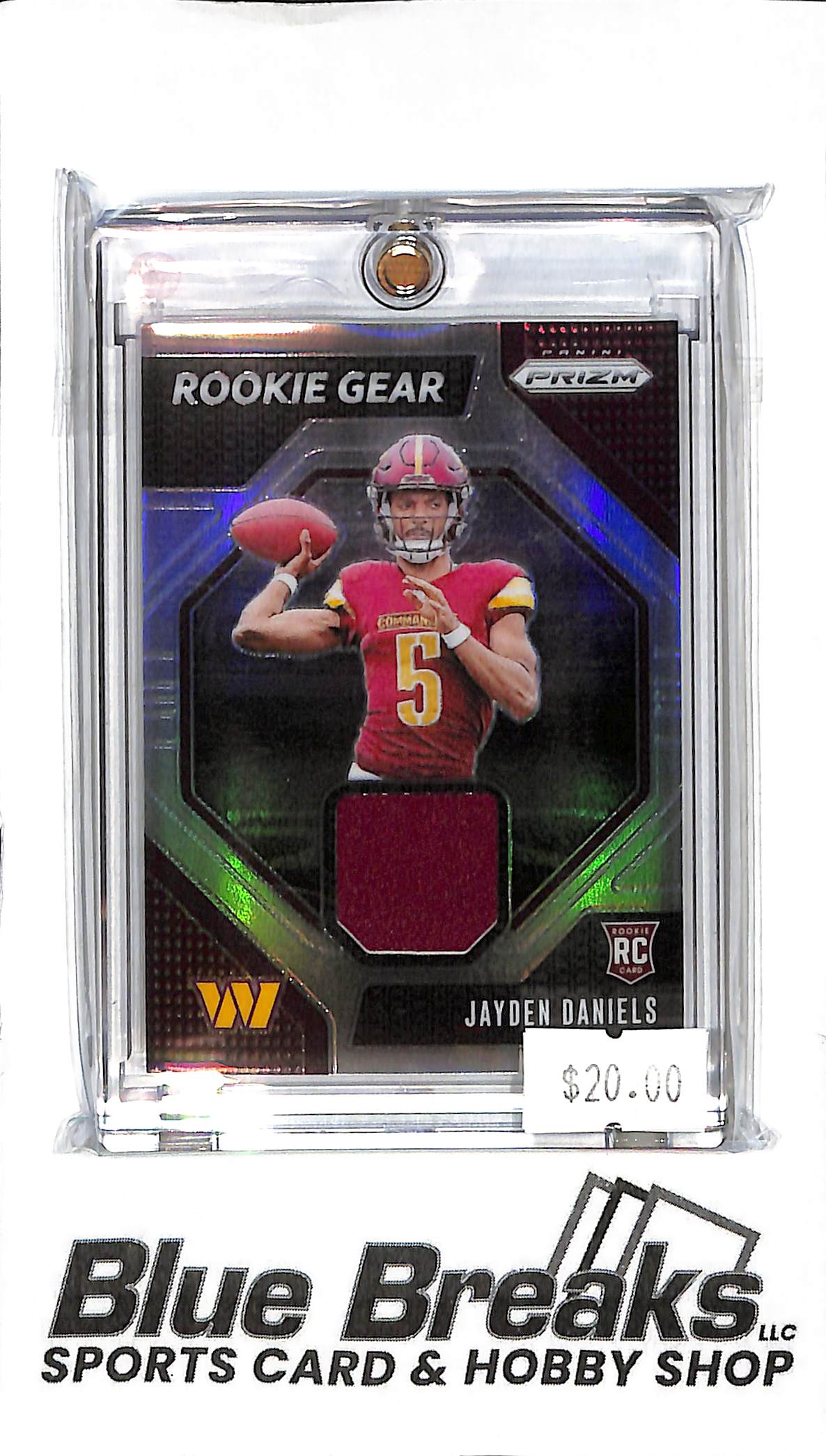 2024 Panini Prizm - Jayden Daniels Relic - Silver Holo RG-JDS - RC - Football - Commanders