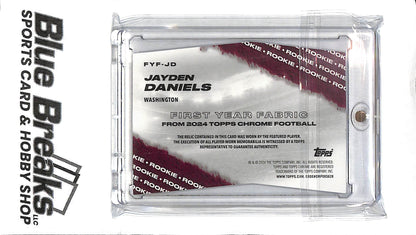2024 Topps Chrome - Jayden Daniels Relic - Holo FYF-JD - RC - Football - Commanders