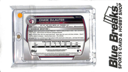 2023 Bowman Chrome - Chase DeLauter Auto - Tire Tread Holo BMA-CD - Baseball - Guardians