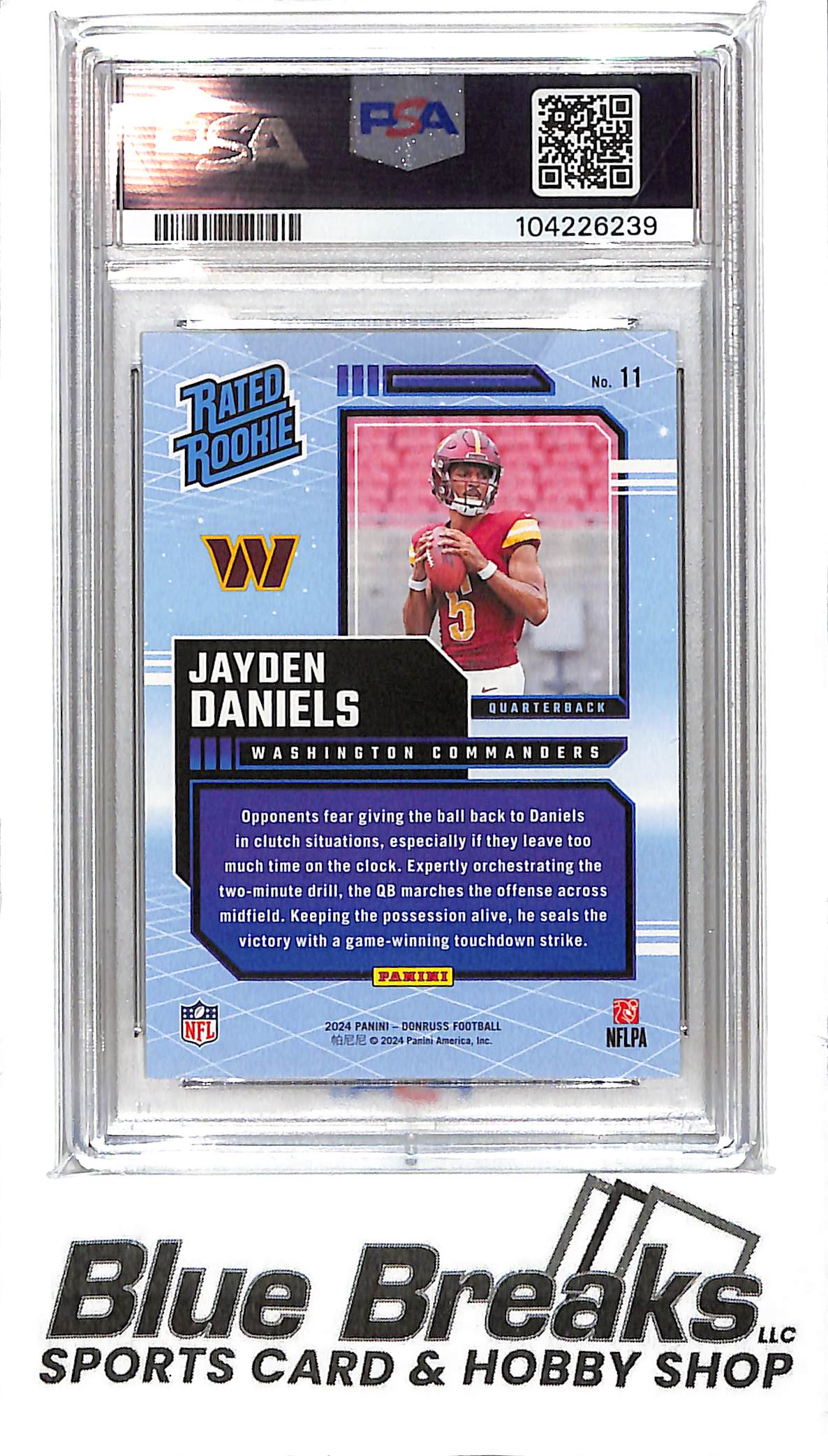 2024 Panini Donruss - Jayden Daniels - PSA Gem MT 10 - Heatwaves Holo #11 - RC - Football - Commanders