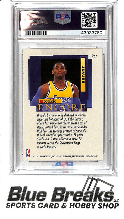 1996 Ultra - Kobe Bryant - # 266 - Los Angeles Lakers - Encore rookie - PSA 9