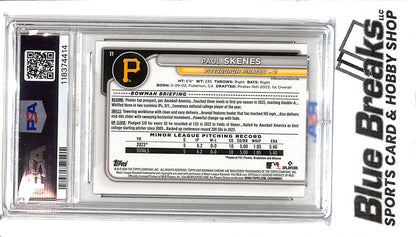 2024 Bowman Chrome - Paul Skenes - Gold refractor - # 31 - PSA 10 - Pittsburgh Pirates