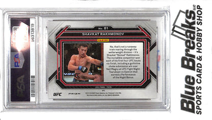 2023 Prizm UFC - Shavkat Rakhmonov - Ruby Wave - # 81 - PSA 9