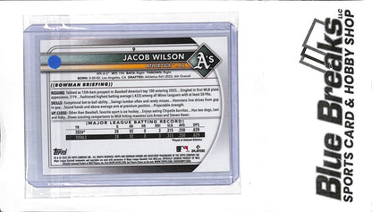 2025 Bowman Chrome - Jacob Wilson - Red Rookie Refactor - #9 - baseball - Athletics