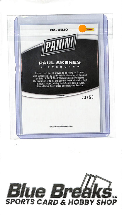 2024 Panini - blue - Paul Skenes - 23/50 - RC - #BB10 - baseball - Pirates
