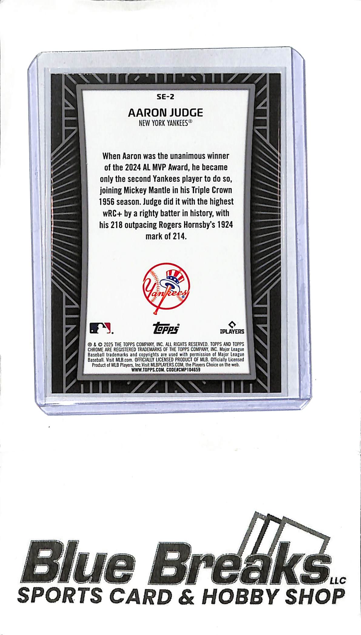 2025 Topps Chrome - Shadow Etch - Aaron Judge - #SE-2 - baseball - Yankees