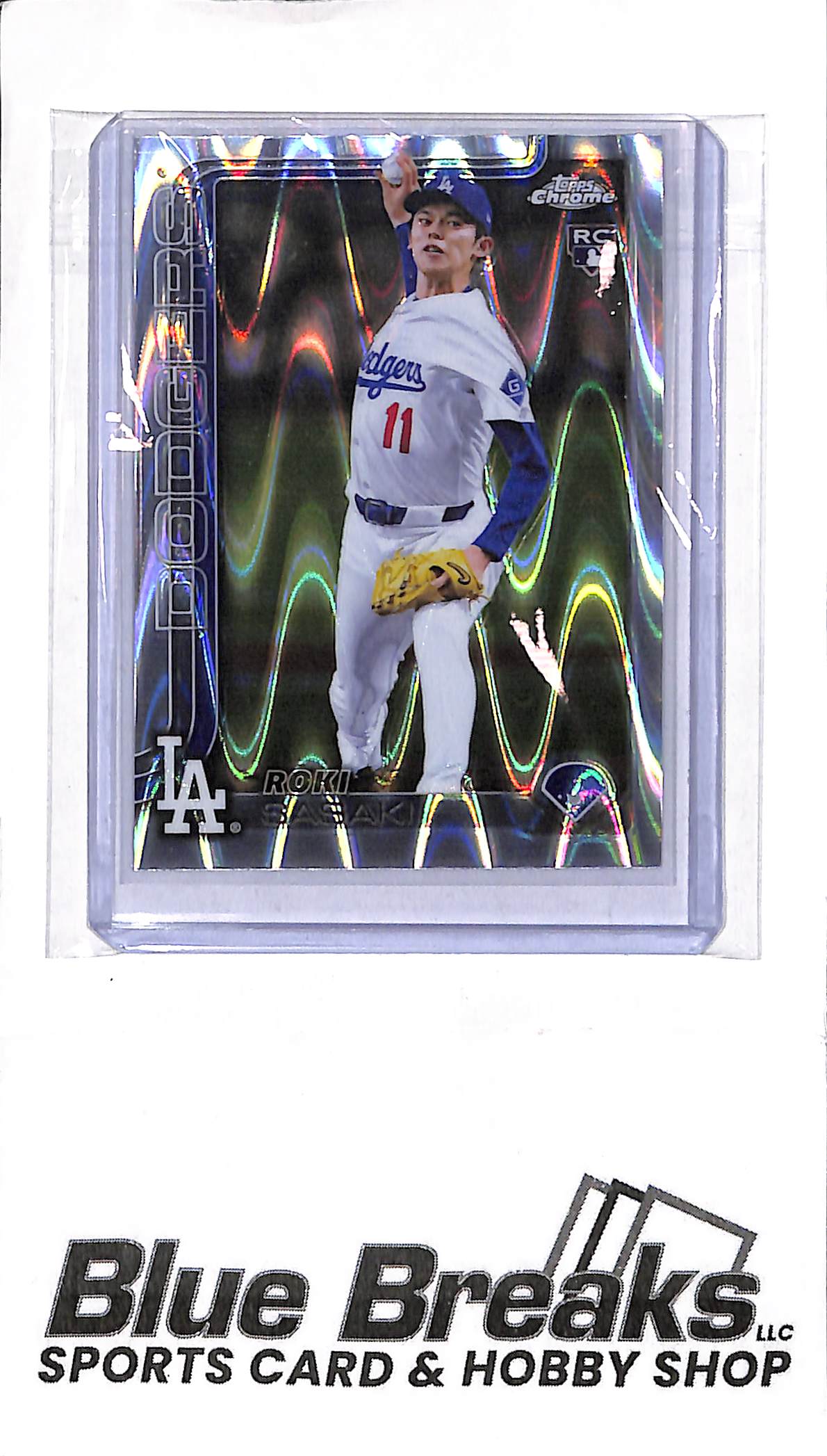 2025 Topps Chrome - Ray Wave Refractor - Roki Sasaki - RC - #217 - baseball - Dodgers