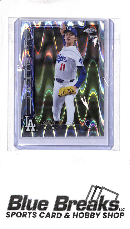 2025 Topps Chrome - Ray Wave Refractor - Roki Sasaki - RC - #217 - baseball - Dodgers