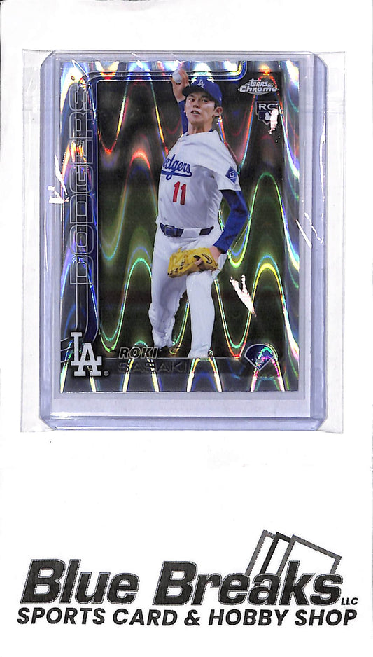 2025 Topps Chrome - Ray Wave Refractor - Roki Sasaki - RC - #217 - baseball - Dodgers
