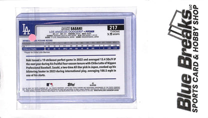 2025 Topps Chrome - Ray Wave Refractor - Roki Sasaki - RC - #217 - baseball - Dodgers