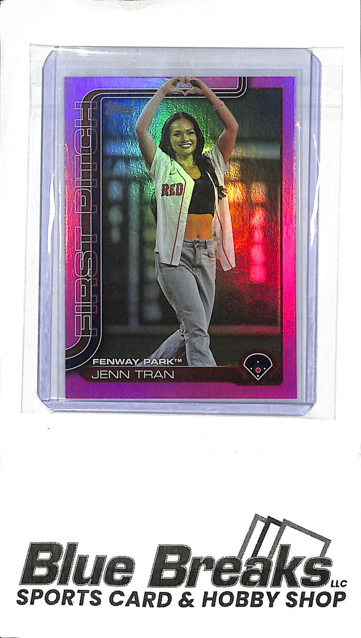 2025 Topps Series 2 - pink foil - Jenn Tran - First Pitch - #FP2-4 - baseball - Red Sox