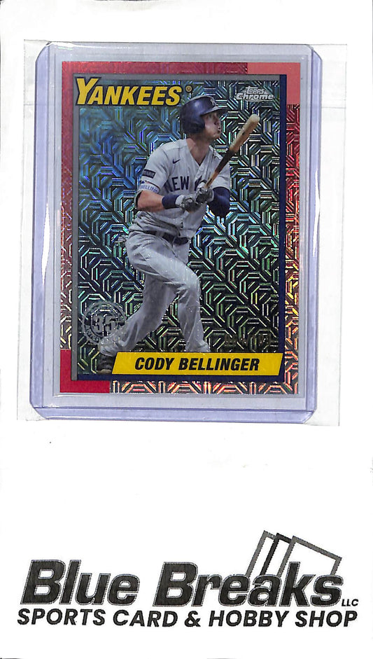 2025 Topps Chrome - 1990 35th Anniversary - aqua mojo - Cody Bellinger - 064/199 - #T90C-112 - baseball - Yankees