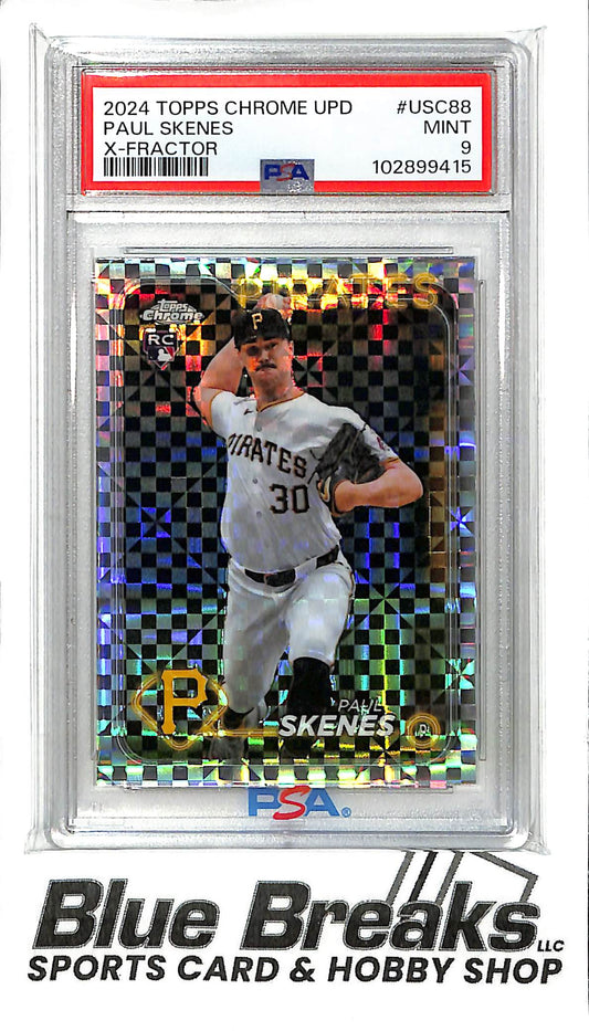 2024 Topps Chrome Update - X-Fractor - Paul Skenes - RC - #USC88 - PSA 9 - baseball - Pirates