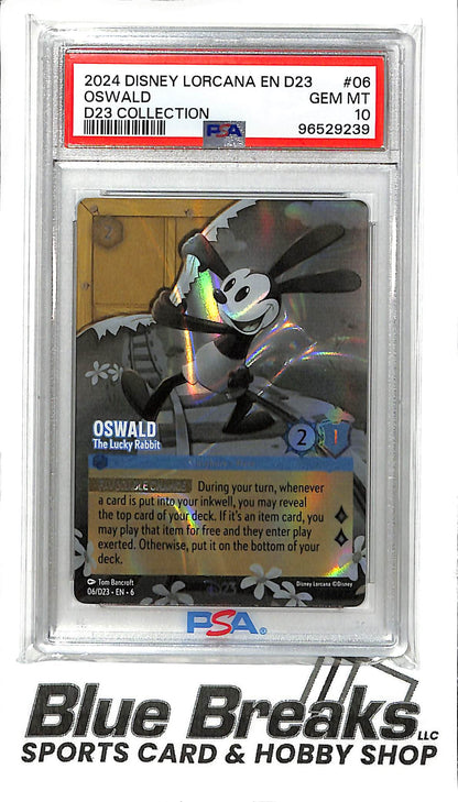 2024 Disney Lorcana - English - D23 - D23 Collection - Oswald - #06 - PSA 10