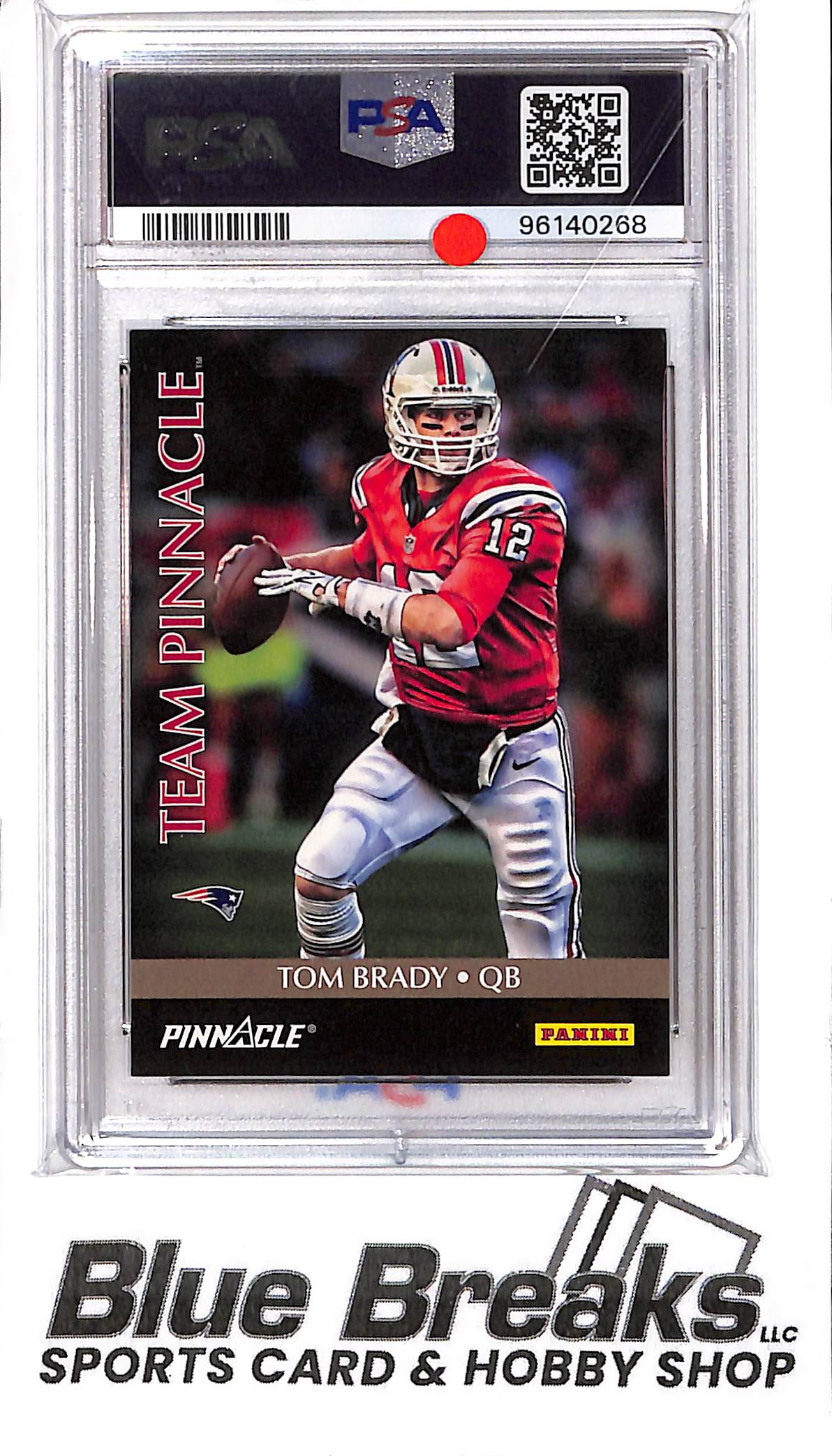 2013 Panini - Father's Day - Team Pinnacle - Tom Brady - Peyton Manning - #4 - PSA 8 - football - Patriots - Broncos